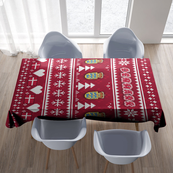 1sttheworld Christmas - Denmark Christmas Tablecloth A35