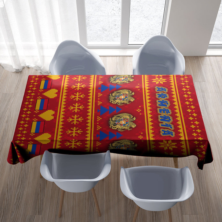 1sttheworld Christmas - Armenia Christmas Tablecloth A35