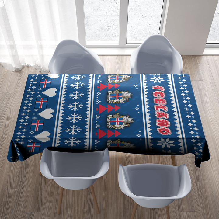 1sttheworld Christmas - Iceland Christmas Tablecloth A35
