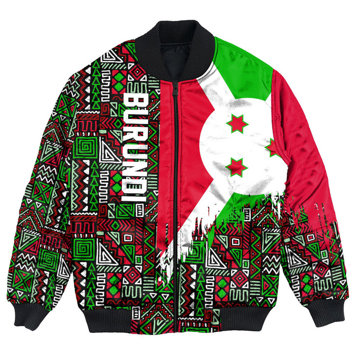 Africa Zone Clothing - Burundi Bomber Jacket Kente Pattern A94