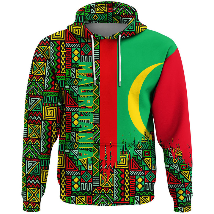 Africa Zone Clothing - Mauritania Kenter Pattern Hoodie A94