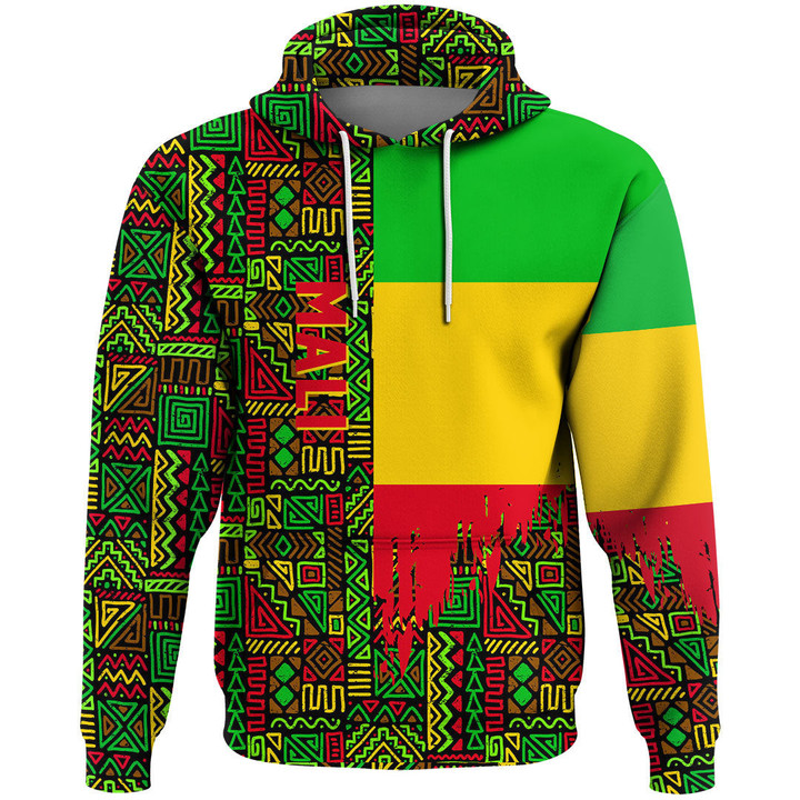 Africa Zone Clothing - Mali Kenter Pattern Hoodie A94