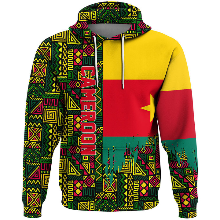 Africa Zone Clothing - Cameroon Kenter Pattern Hoodie A94