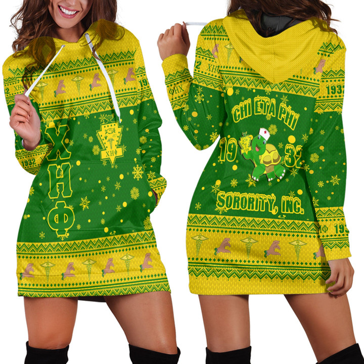 Chi Eta Phi Christmas Hoodie Dress A31 | Africa Zone