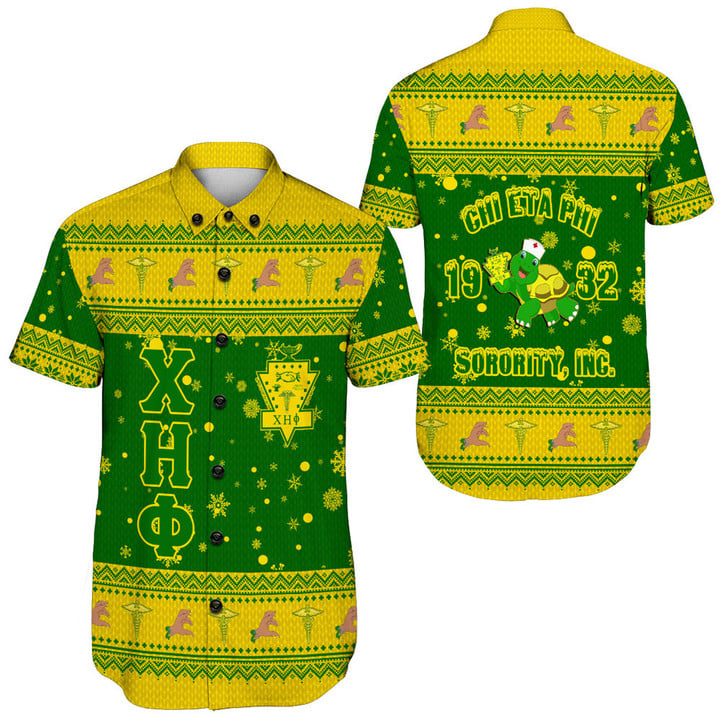 Chi Eta Phi Christmas Short Sleeve Shirt A31 | Africa Zone