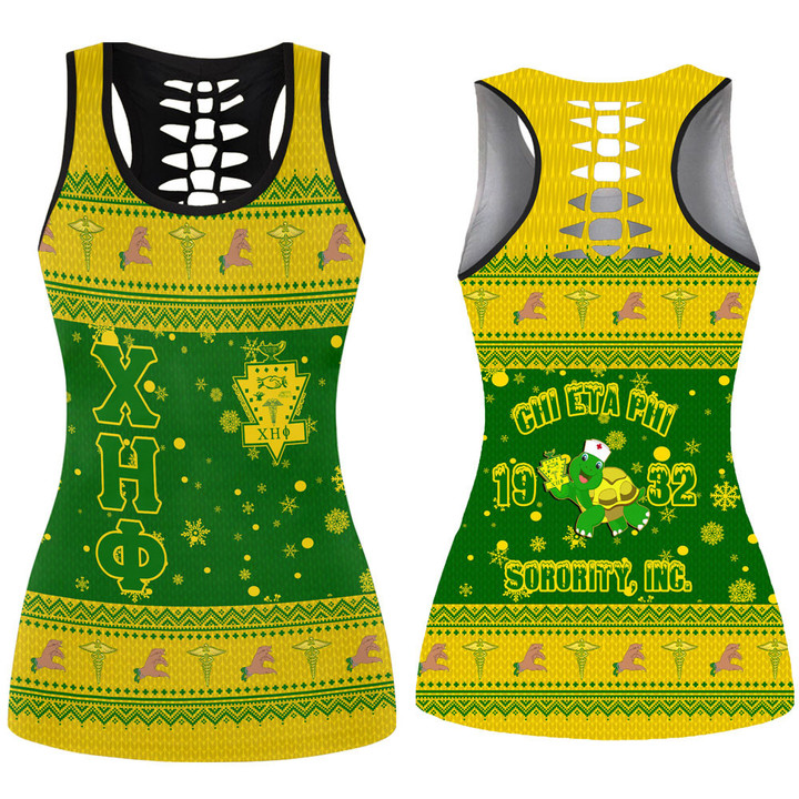 Africa Zone Clothing - Chi Eta Phi Christmas Hollow Tank Top A31 | Africa Zone