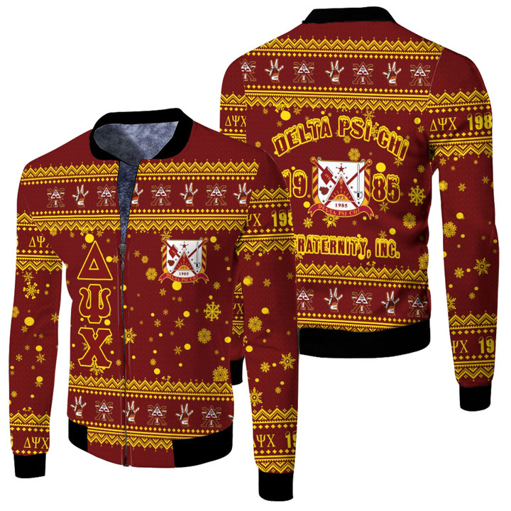 Africa Zone Clothing - Delta Psi Chi Christmas Fleece Winter Jacket A31 | Africa Zone