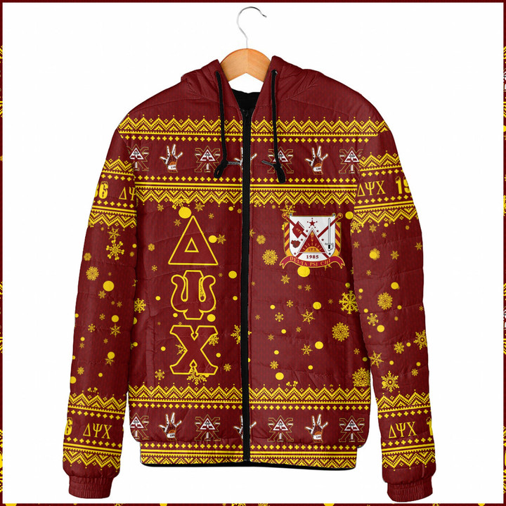 Delta Psi Chi Christmas Hooded Padded Jacket A31 | Africa Zone