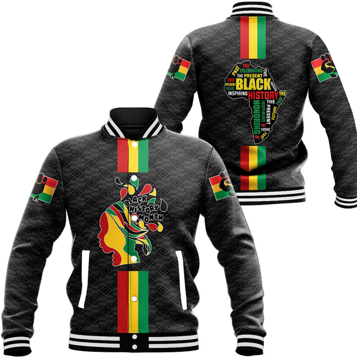 Africazone Clothing - Black History Month Color Of Flag Baseball Jackets A95 | Africazone
