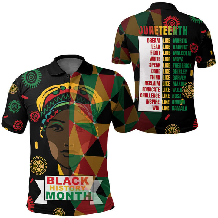 Africazone Clothing - Black History Month Juneteenth Polo Shirts A95 | Africazone