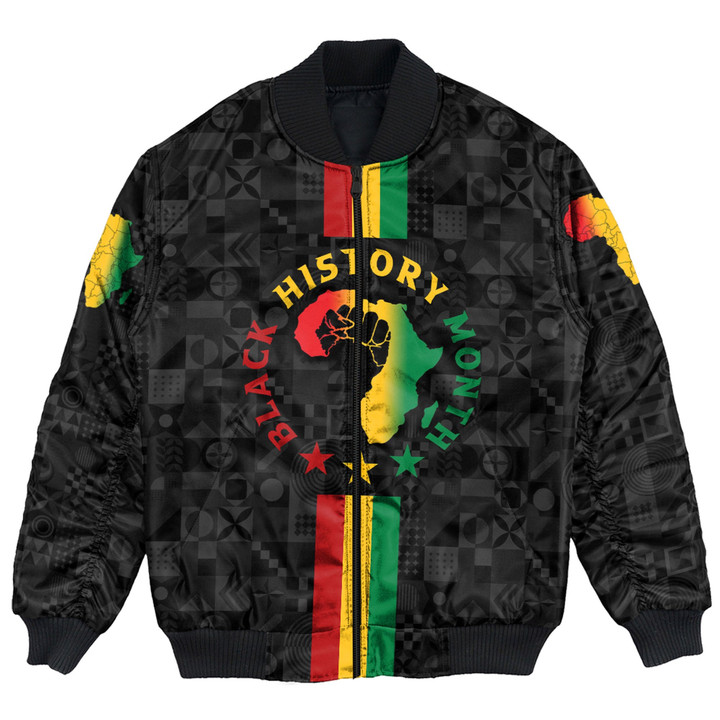 Africazone Clothing - Black History Month Map Bomber Jackets A95 | Africazone