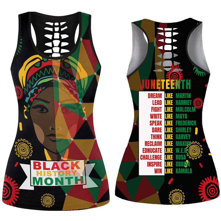 Africazone Clothing - Black History Month Juneteenth Hollow Tank Top A95 | Africazone