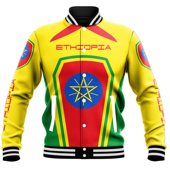 Africa Zone Clothing - Ethiopia  Formula One Style Baseball Jacket A35