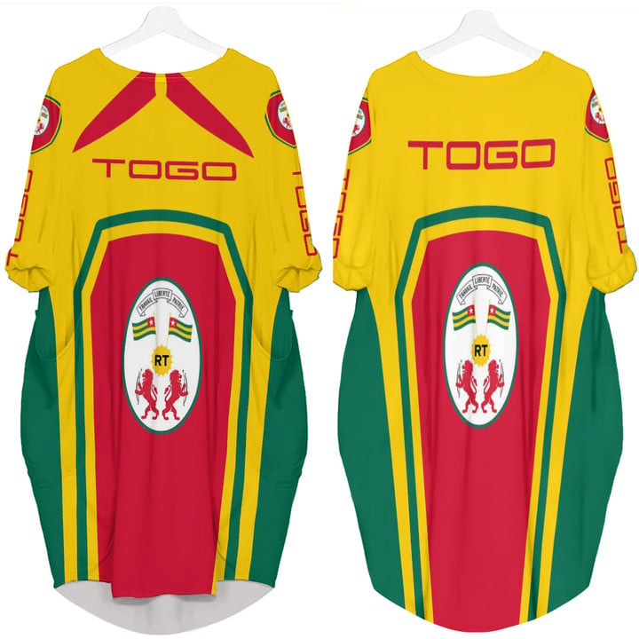 Africa Zone Clothing - Togo  Formula One Batwing Pocket Dress A35