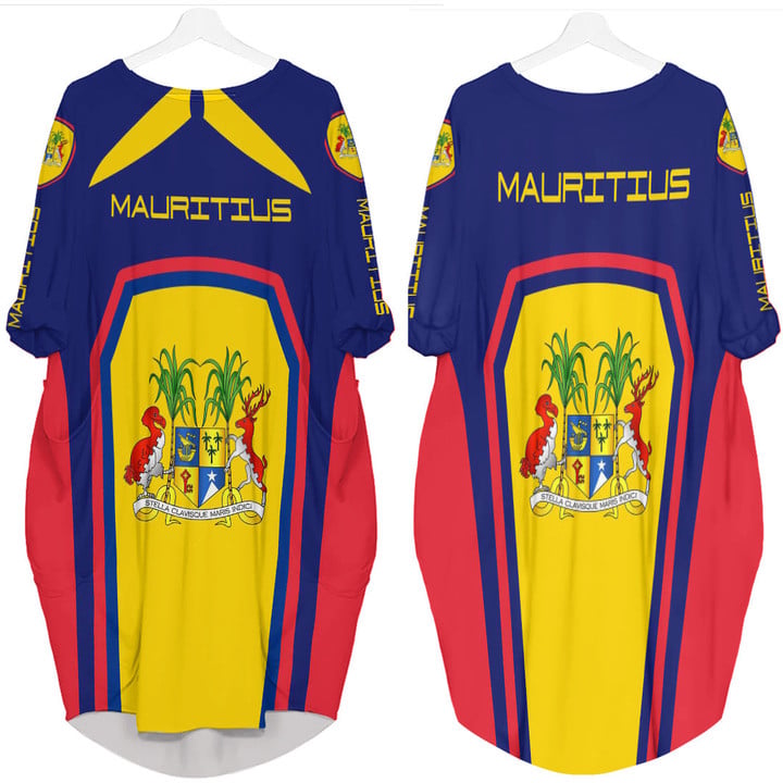 Africa Zone Clothing - Mauritius Formula One Batwing Pocket Dress A35