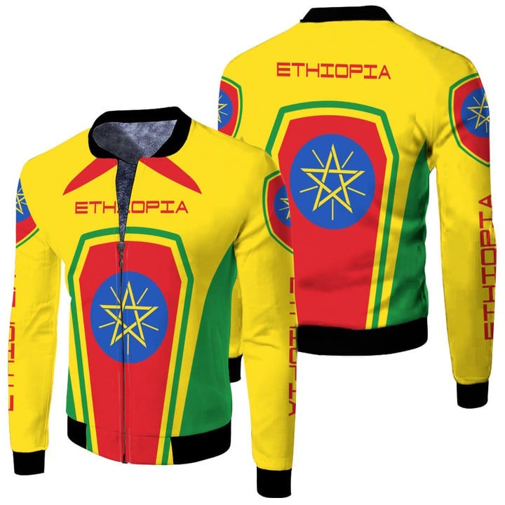 Africa Zone Clothing - Ethiopia  Formula One Fleece Winter Jacket A35