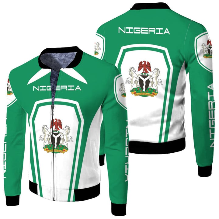 Africa Zone Clothing - Nigeria Formula One Fleece Winter Jacket A35
