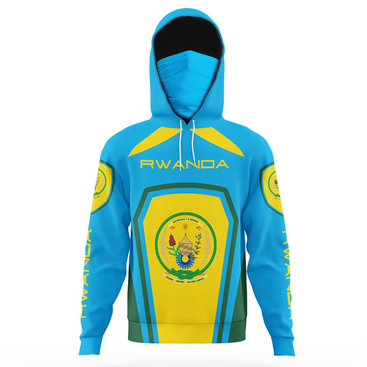 Africa Zone Clothing - Rwanda Formula One Hoodie Gaiter A35