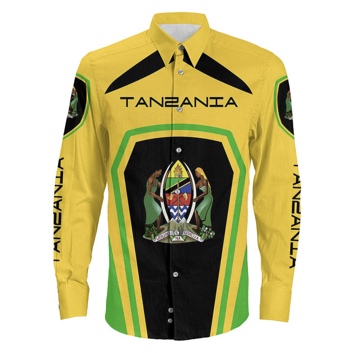 Africa Zone Clothing - Tanzania Formula One Long Sleeve Button Shirt A35