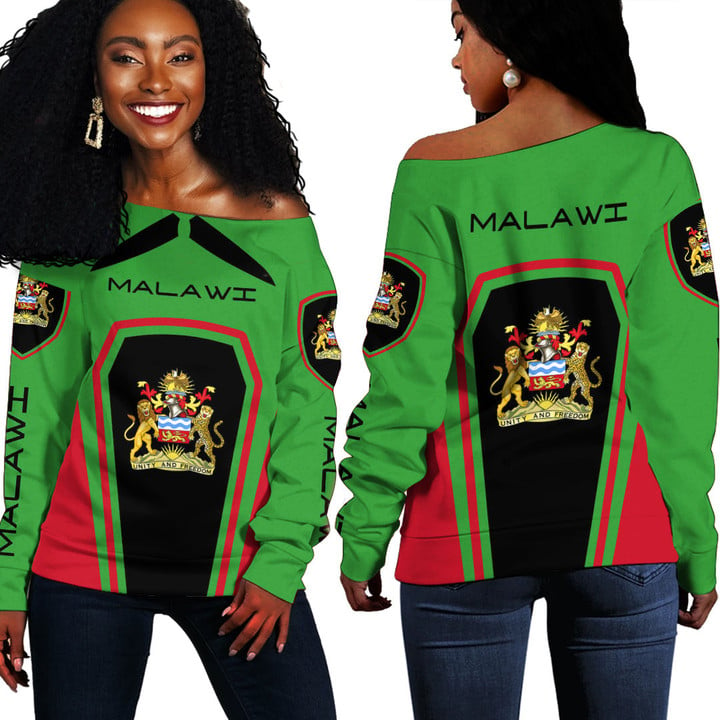 Africa Zone Clothing - Malawi Women's Off Shoulder Sweaters A35