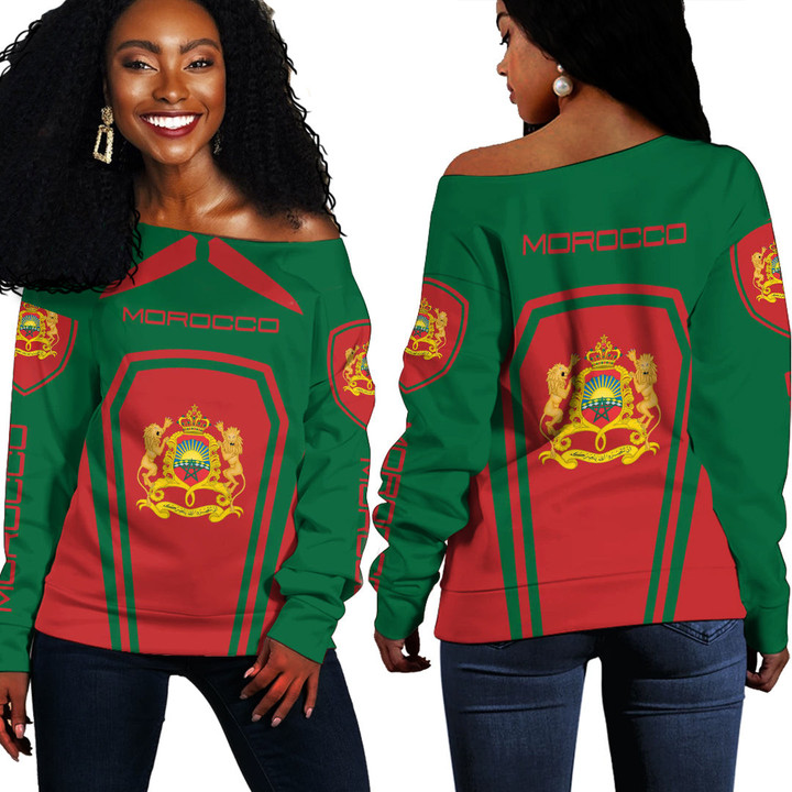 Africa Zone Clothing - Morocco Women's Off Shoulder Sweaters A35