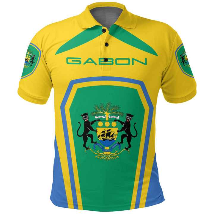 Africa Zone Clothing - Gabon Formula One polo Shirt A35