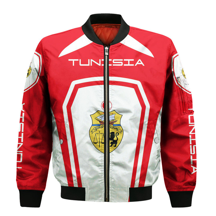 Africa Zone Clothing - Tunisia Formula One Zip Bomber jacket A35