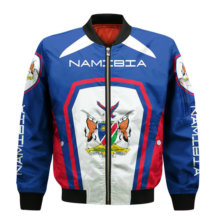 Africa Zone Clothing - Namibia Formula One Zip Bomber jacket A35