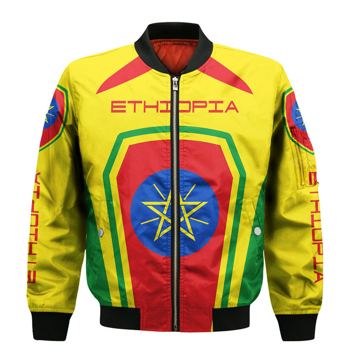 Africa Zone Clothing - Ethiopia  Formula One Zip Bomber jacket A35