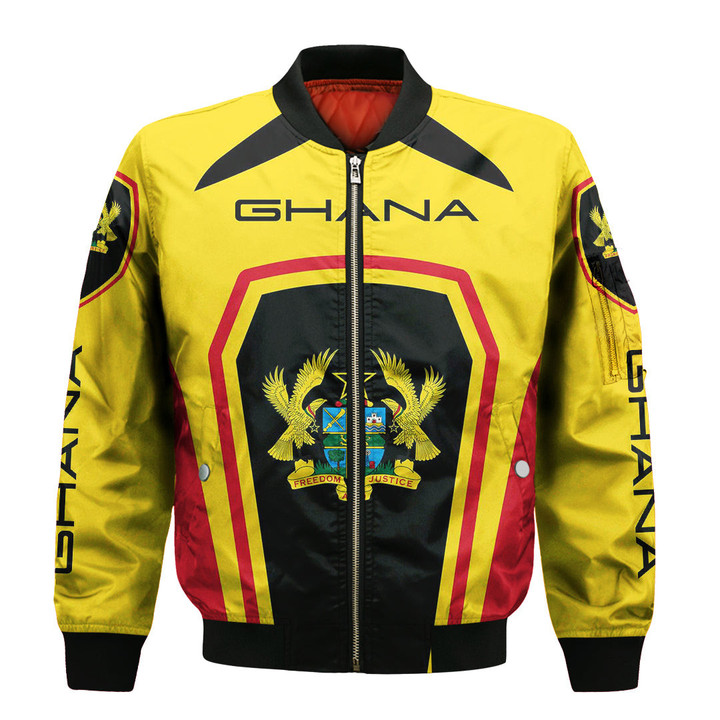 Africa Zone Clothing - Ghana Formula One Zip Bomber jacket A35
