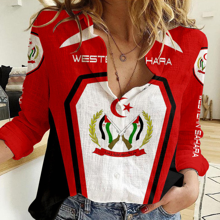 Africa Zone Clothing - Western Sahara Formula One Women's Casual Shirt A35