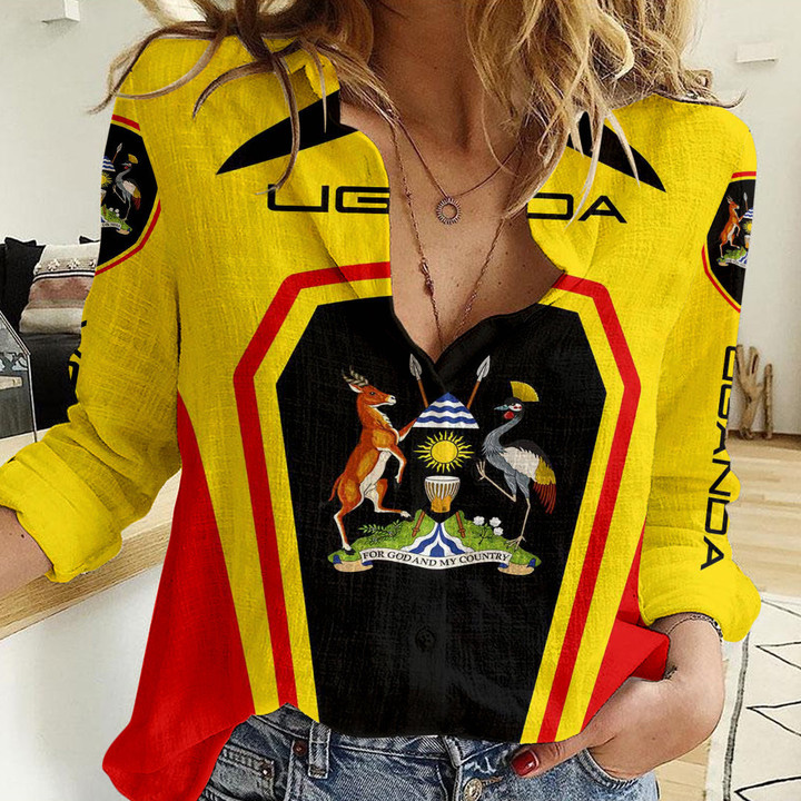 Africa Zone Clothing - Uganda Formula One Women's Casual Shirt A35