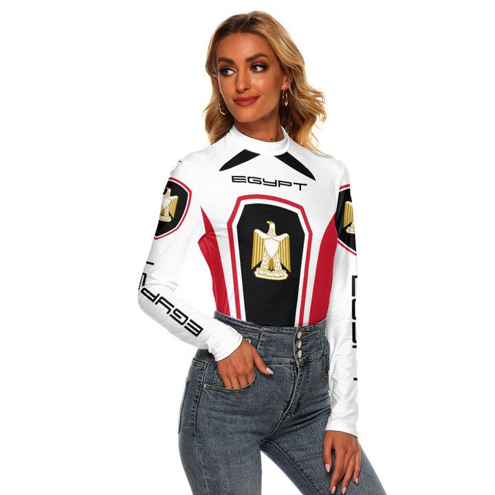 Africa Zone Clothing - Egypt Formula One Women's Stretchable Turtleneck Top A35