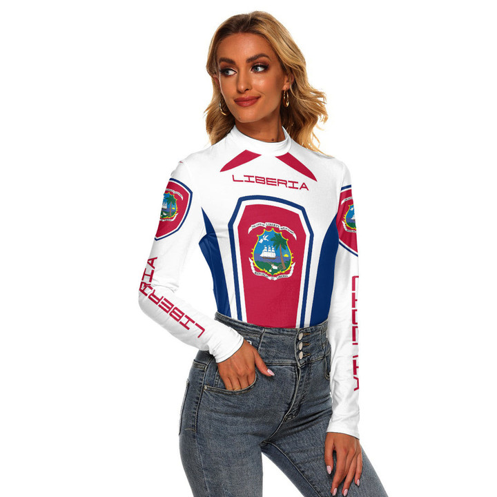 Africa Zone Clothing - Liberia Formula One Women's Stretchable Turtleneck Top A35