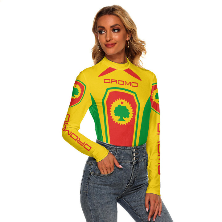 Africa Zone Clothing - Oromo Formula One Women's Stretchable Turtleneck Top A35