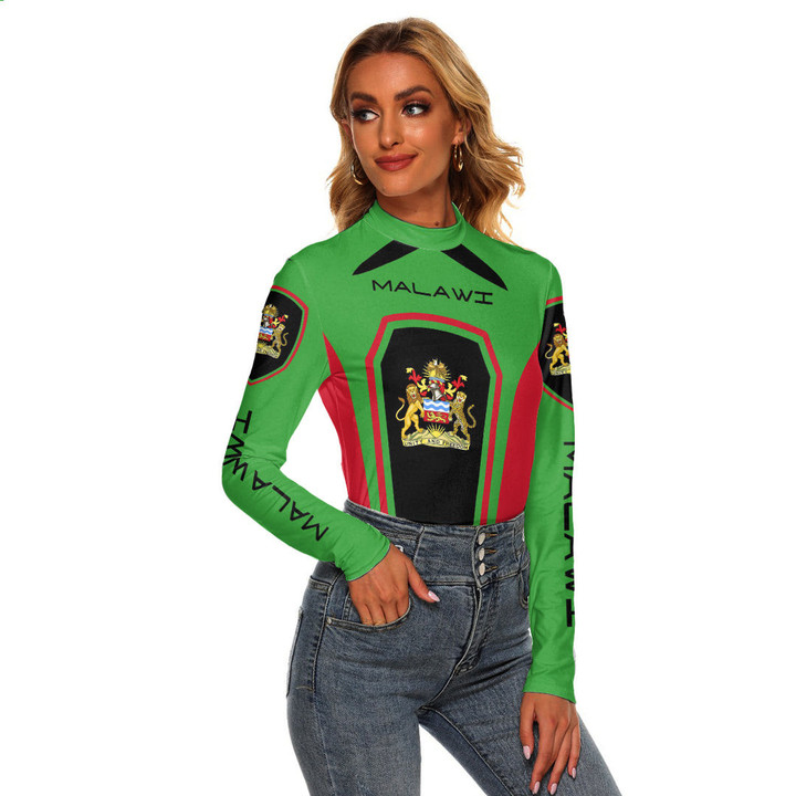 Africa Zone Clothing - Malawi Formula One Women's Stretchable Turtleneck Top A35