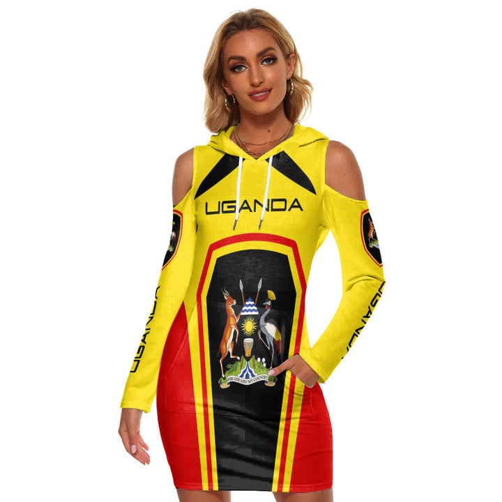 Africa Zone Clothing - Uganda Formula One Women's Tight Dress A35