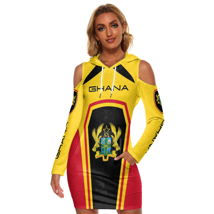 Africa Zone Clothing - Ghana Formula One Women's Tight Dress A35