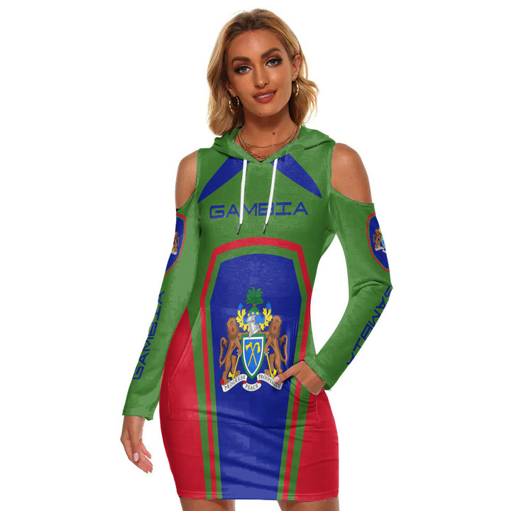 Africa Zone Clothing - Gambia Formula One Women's Tight Dress A35