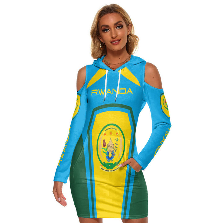 Africa Zone Clothing - Rwanda Formula One Women's Tight Dress A35