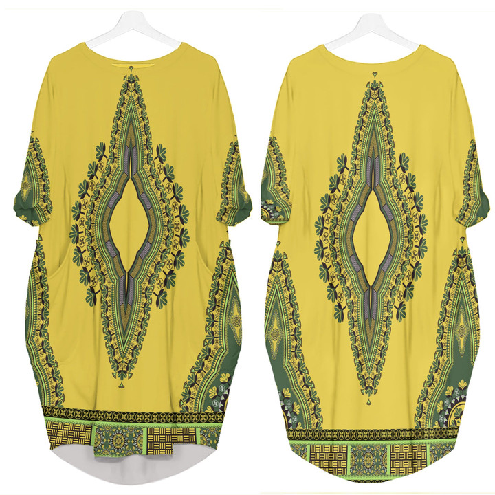 Africa Zone Clothing - Africa Neck Dashiki - Batwing Pocket Dress A95 | Africa Zone