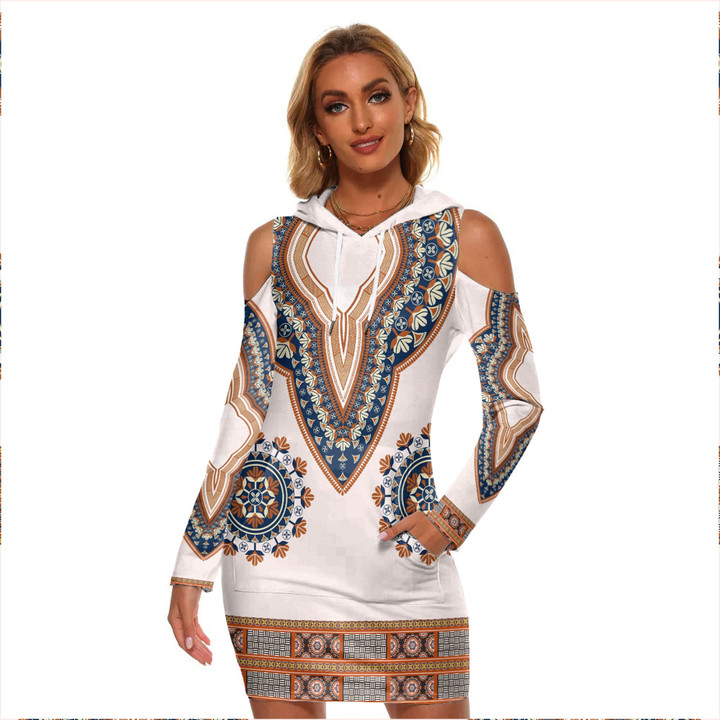 Africa Zone Clothing - Africa Dashiki Neck - Women's Tight Dress A95 | Africa Zone
