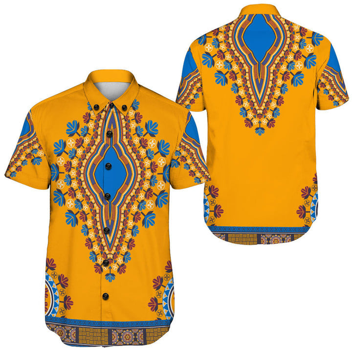 Africa Zone Clothing - Neck Africa Dashiki - Short Sleeve Shirt A95 | Africa Zone