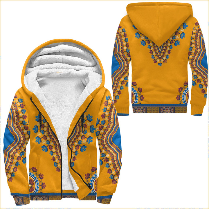 Africa Zone Clothing - Neck Africa Dashiki - Sherpa Hoodies A95 | Africa Zone