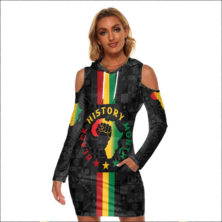 Africazone Clothing - Black History Month Map Women's Tight Dress A95 | Africazone