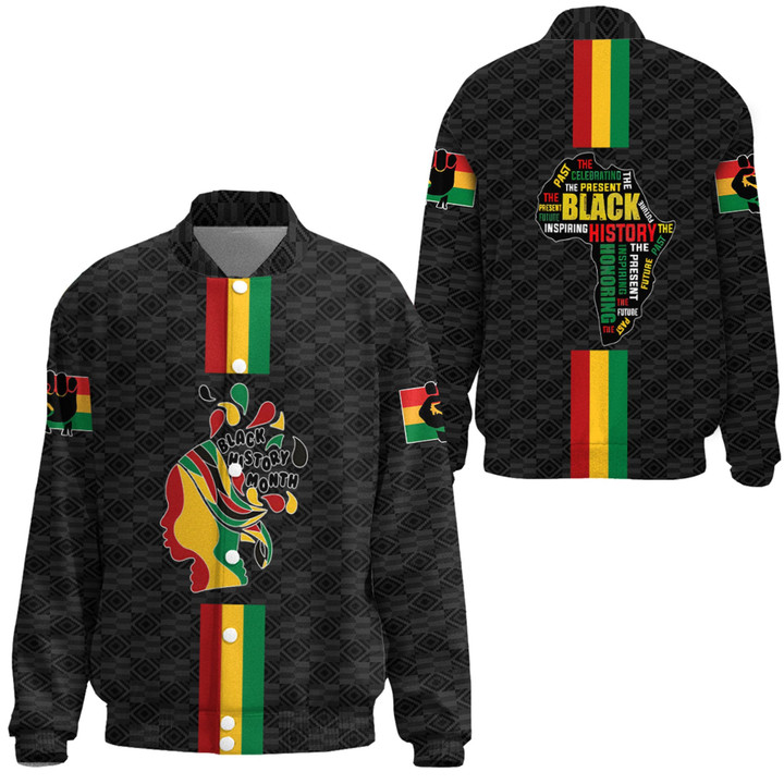 Africazone Clothing - Black History Month Color Of Flag Thicken Stand-Collar Jacket A95 | Africazone