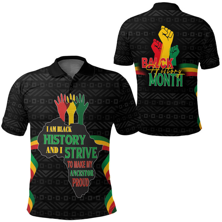 Africazone Clothing - Black History Month Hand Polo Shirts A95 | Africazone