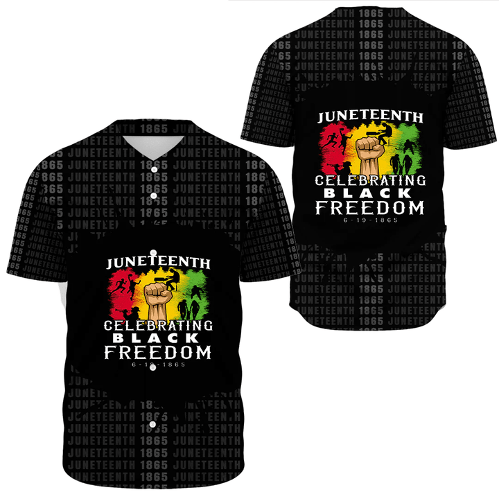 Africa Zone Clothing - Celebrating Black Freedom Baseball Jerseys A31