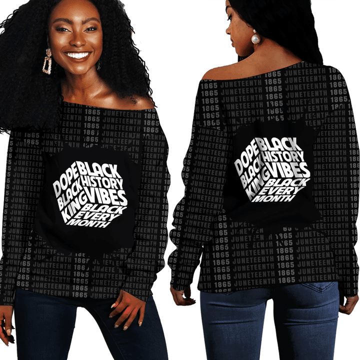 Africa Zone Clothing - Dope Black King Off Shoulder Sweaters A31
