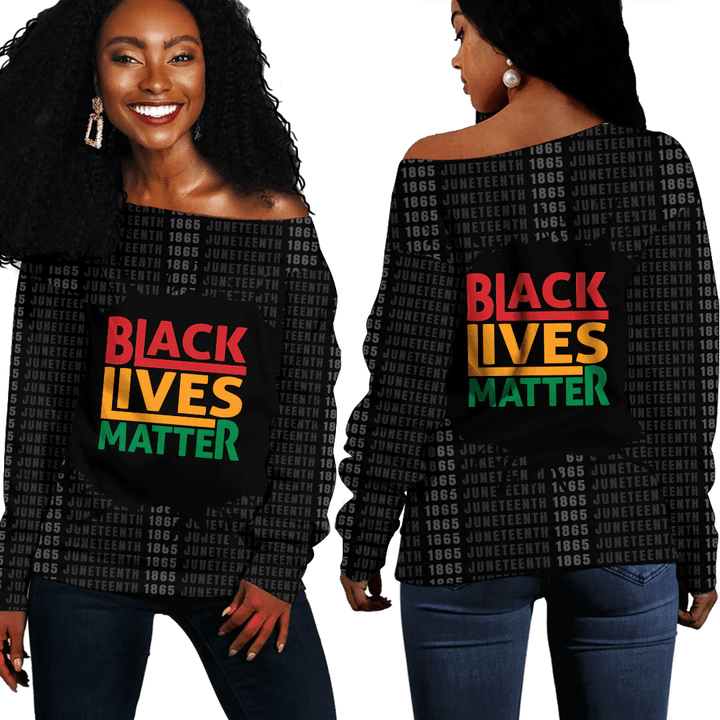 Africa Zone Clothing - Juneteenth 29 Off Shoulder Sweaters A31